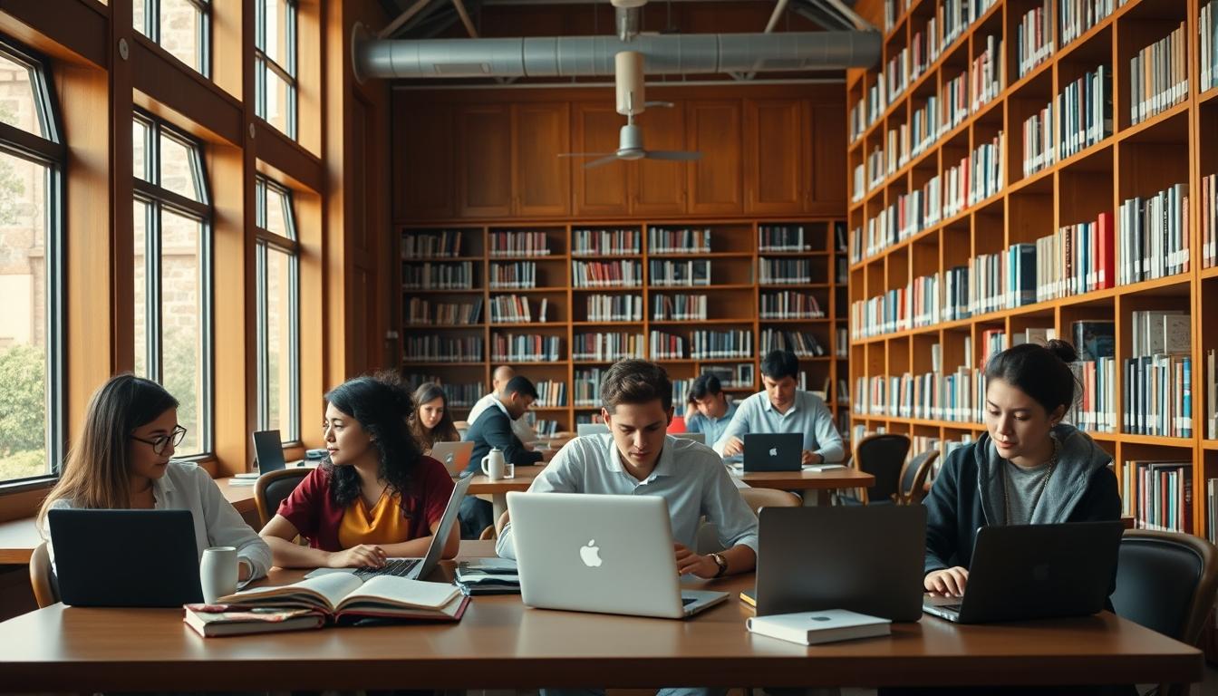 Student preparing for exams with study materials